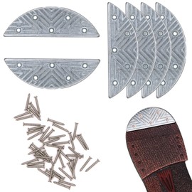 Metal Heel Plates 3 Pairs Sole Repair Kit with Screw Nails Shoes Heel Taps Tips Repair Pad for Shoes and Boot