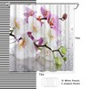 WELMECO Orchid Flower Shower Curtain Floral Shower Curtain 72x72inch Polyester