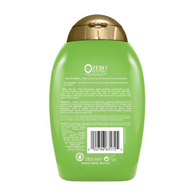 OGX Extra Strength Refreshing Scalp + Tea Tree Mint Conditioner,