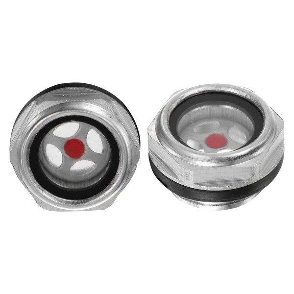 M METERXITY 2-Pack Air Compressor Oil Sight Glass, G1/2 Glass