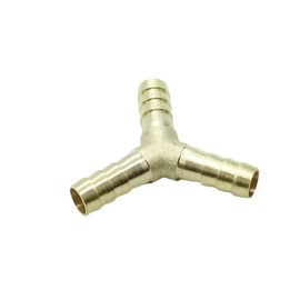 CDQBWKJGFJ 3 Pcs Brass 5/16" x 5/16" x 5/16" Hose Barb 3 Way Wye Y Shape Barbed Splitter Fitting