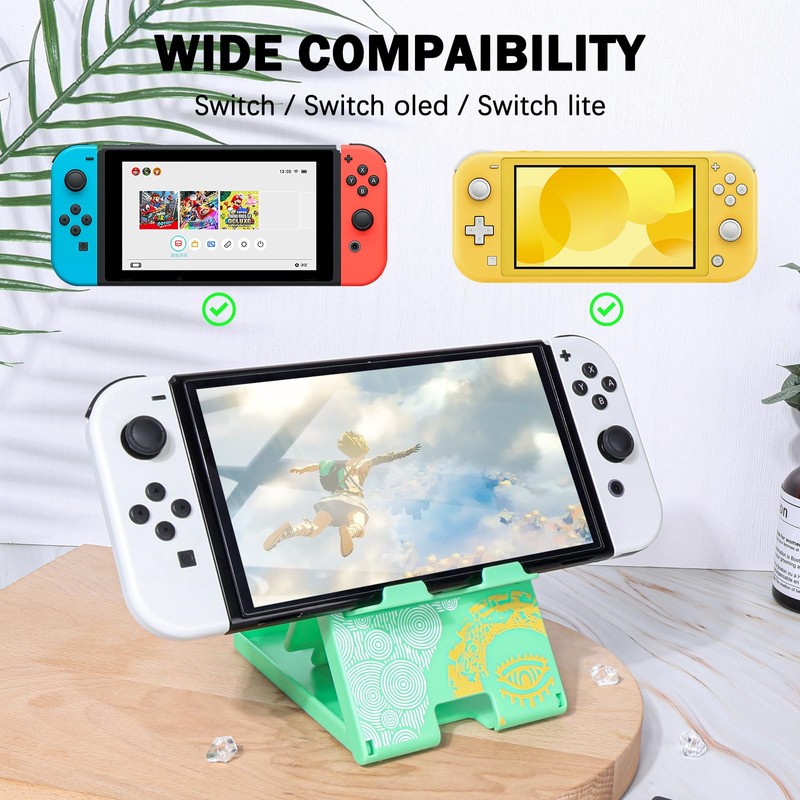 DLseego Stand Compatible with Switch/Switch OLED/Switch Lite,Foldable Switch Stand Compact
