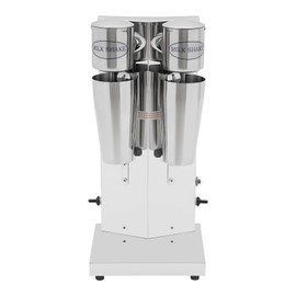 Electric Milkshake Maker, Commercial Stainless Steel Milk Shake Machine Drink Mixer Adjustable Speed Malt Maker Machine Smoothie Milk Foam Tea Mixer Blender + cups (2 Head)