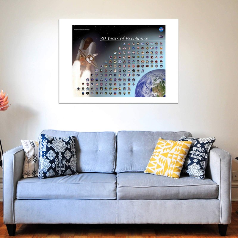 Spiffing Prints NASA - Mission Patch Poster - Small -