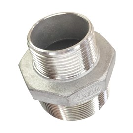 2" x 1-1/4" Male Hex Nipple Threaded Reducer Connector Pipe Fitting Adapter,Stainless Steel 304 NPT