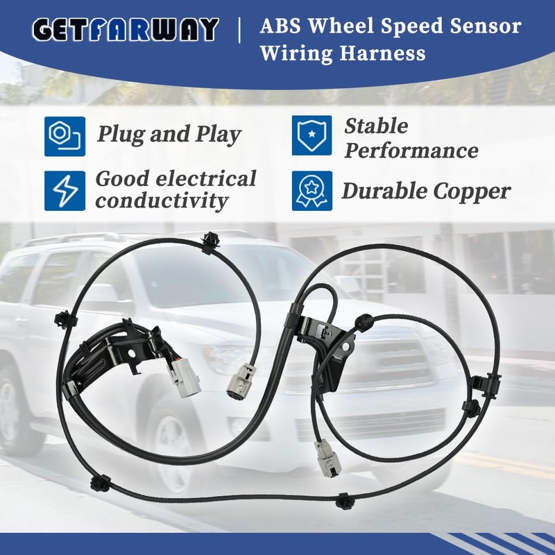 Getfarway ABS Wheel Speed Sensor Wiring Harness 89516-0C050 Compatible with