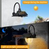 Solar Lantern Lights Outdoor Retro Solar Barn Light with 3