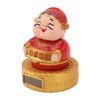Cai Shen Statue Solar Power Shaking Head Vivid Decorative Chinese