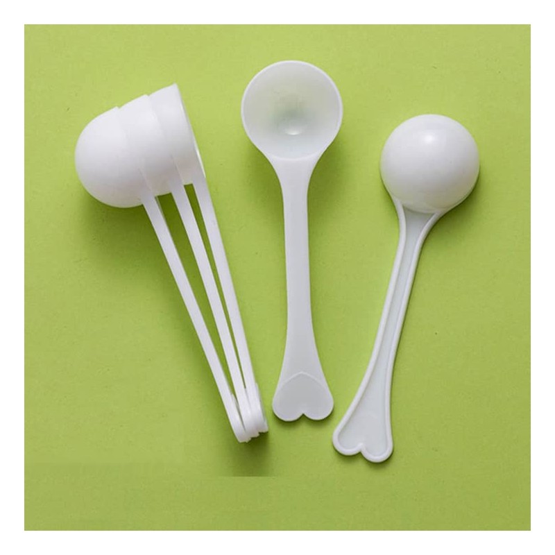 10 Pieces Long Handle 3g Plastic Measuring Spoons Mini Scoops