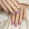 Pure Handmade Nails Press on Nail Reusable Fake Nails Purple-red