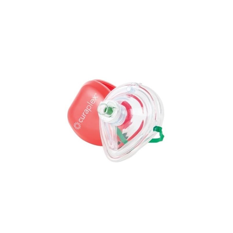 Curaplex CPR Pocket Mask with Oxygen Inlet and Carrying Case
