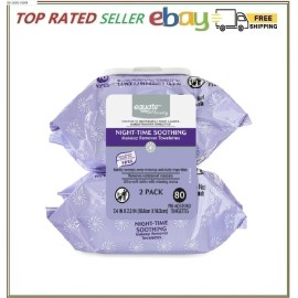 Equate Beauty Night-Time Soothing Makeup Remover Wipes, 40 count, 2 Pack