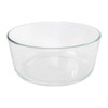 Pyrex (2) 7203 Glass Bowls & (2) Pyrex 7402-PC Black