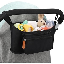 Accmor Universal Stroller Organizer with Detachable Phone Bag, Stroller Bag Caddy Organizer Stroller Accessories for Uppababy, Baby Jogger, Nuna, Doona, Britax Strollers