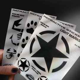 4R Quattroerre.it 1115 Reflective Stickers, Gecko, 9.5 x 12 cm