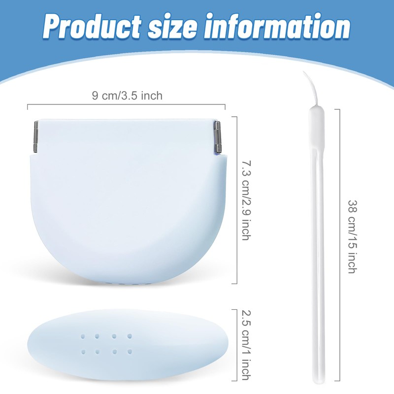 Silicone Retainer Denture Storage Case Holder, Portable Slim Dental Container
