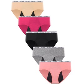 Teen Girls Incontinence Underwear Washable 65ml Absorbency Leakproof Period Viscose Made from Bamboo Panties Size 13-14year