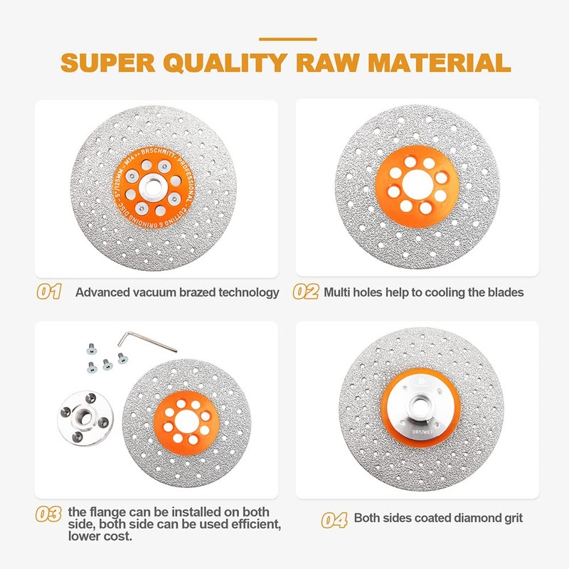 BRSCHNITT Diamond Cutting Disc 125 mm Double-Sided for Cutting and