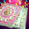 MIMIA Birthday Celebration Baby Photo Frame with 12 Months Growth