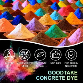 GOODTAKE Brick Red Concrete's Color Pigment | Concrete DYE | Cement Color DYE | Iron Oxide Powder for Concrete, Cement, Mortar, Grout | Ready to Use | Add to Mix (Brick Red, 4 Ounce)