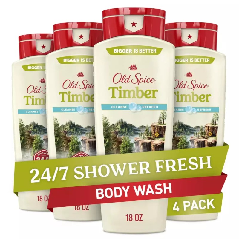 Old Spice 남성용 올드 스파이스 프레셔 팀버 향 바디 워시