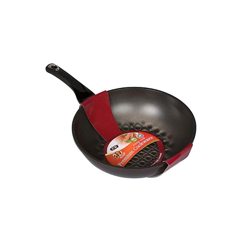 KW Marble Ware 3D Coating Aluminum Nonstick Stir Fry Wok,