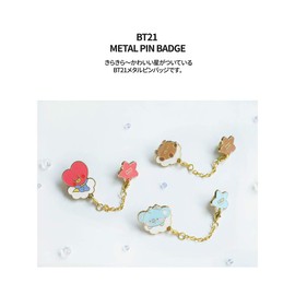 Solomon Shoji BT21 Metal Pin Badge, Metal Pin Badge, Accessory, Character, BABY, Baby, Baby (SHOOKY)