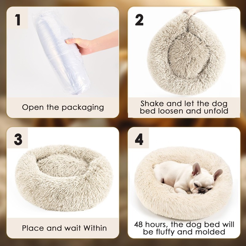 28in Large Dog Bed, Medium Size Dog and Cats, Calming