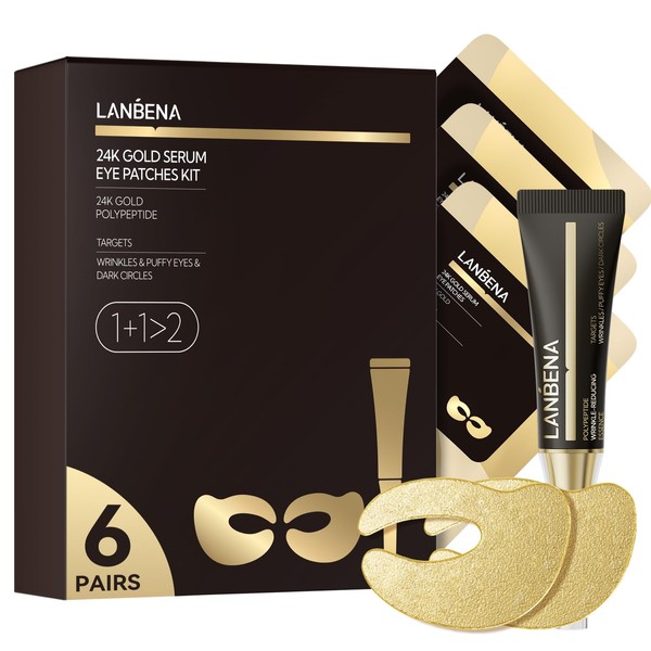 LANBENA LANBENA Full-Around 24K Gold Eye Patches, Rapid Reduction Eye