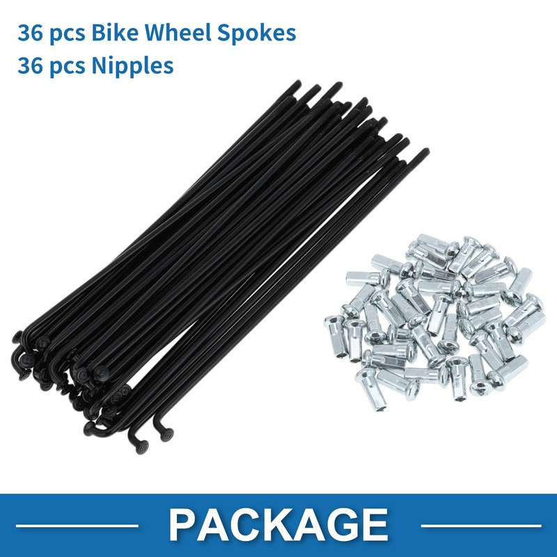 A ABSOPRO Bicycle Spokes 12G 134mm Length Bike Wheel Spokes