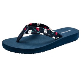 Ampeo - Sandalias de playa para mujer, cómodas y informales, para verano, con soporte de arco, Floral Blue a, 23 cm