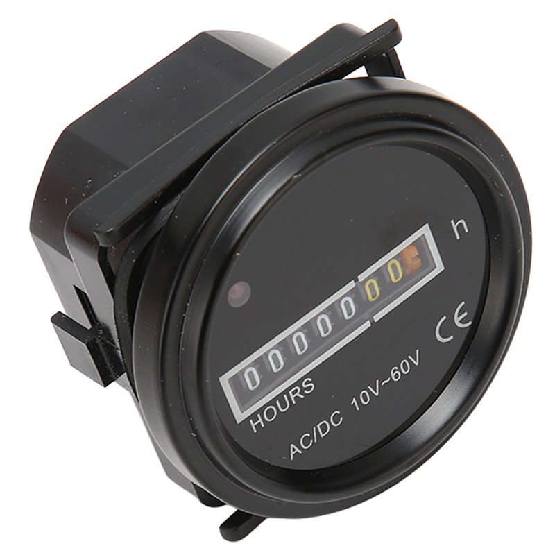 Boat Hour Meter 2.4in Diameter Maximum 99999.99H High Accuracy Mechanical