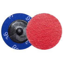 Benchmark Abrasives 2 Inch Sanding Discs Quick Change Ceramic - Drill & Die Grinder Sanding Disc for Deburring, Polishing, Rust Remover for Metal, Paint Stripper (25 Pack) - 60 Grit
