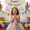 QIHPUSIEN Fake Microphone Prop Plastic Play Microphone Sparkly Glitter Bling