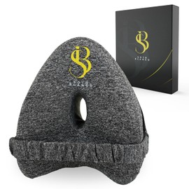 SB Orthopedic Leg Pillow for Side Sleepers, Breathable and Washable, Knee Pillow with Viscoelastic Core to Support Hip and Knee, with Leg Attachment
