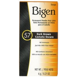 Bigen Permanent Powder Hair Color 57 Dark Brown 1 ea (Pack of 4)