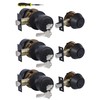 Lanwandeng 3 Sets Keyed Alike Entry Door Knobs and Single