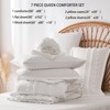 sponwilar 7 Pieces Queen Comforter Set, White Tufted Boho Shabby