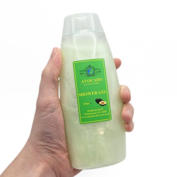 Avocado and Goats Milk Shower Gel 250ml by Elegance Natural