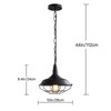 Karjearl Black Farmhouse Pendant Light - 2 Pack Industrial Vintage