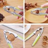 Nut Cracker, 2-Pack Stainless Steel Nutcracker with Non-Slip Handle, for