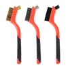 3 Piece Wire Brush Set, Stainless Steel Carbon Brass Nylon