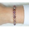 Echtes Super Seven Amethyst Edelstein Armband mit 6mm Perlen -