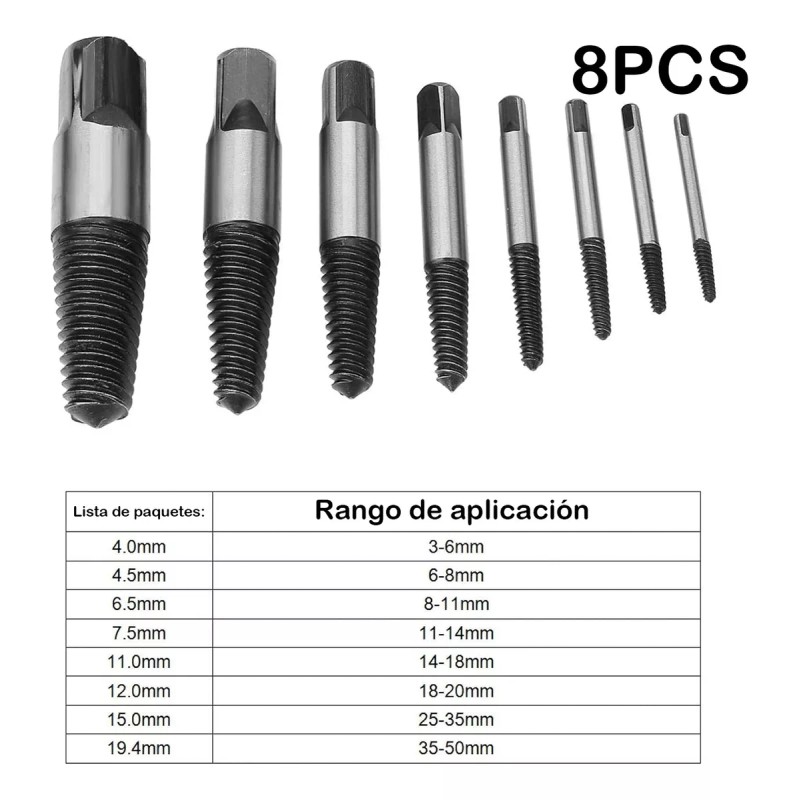 Generic 8 Piezas Rotas Dañadas Tubo De Agua Extractor Extractor