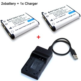 Unbranded Battery /USA Charger For Li-42b Olympus Stylus 770SW 780 790SW 820 830 840 850SW - 2x Battery with Charger