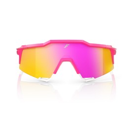 100% Speedcraft Sunglasses - Eyewear for Dirt Bikes, Motocross, Motorcycle, & Bike Sports - Durable Cycling Sport Sunglasses - Tatis 24 LE - HiPER Vital Pink Mirror Lens