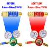 VAPHY Oxygen Acetylene Flashback Arrestors Set Regulator End 9/16-18 Threads