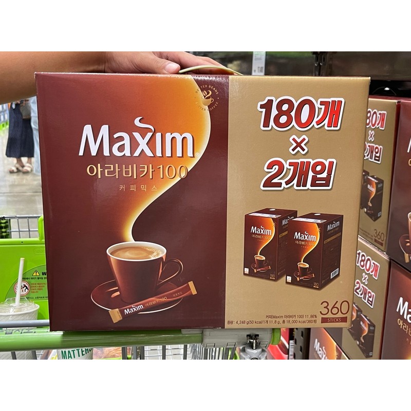 Dongseo Food Maxim Arabica 100 Coffee Mix 360 Pieces /