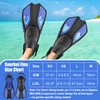 MELUMILU Snorkel Fins, Swim Fins Travel Size Short Adjustable for