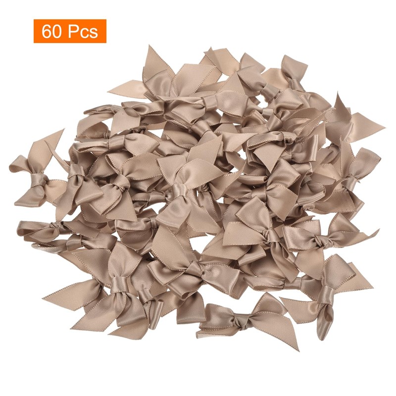 sourcing map 60Pcs Mini Ribbon Bow 1.5" Mini Fabric Satin